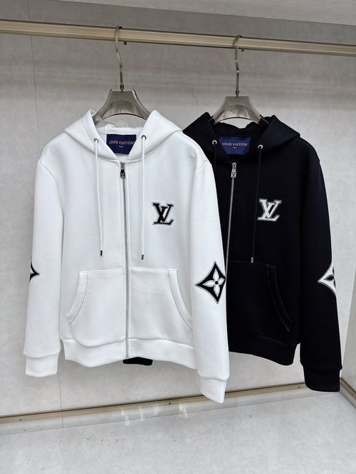 Louis Vuitton Unisex Zippered Sweatshirt, Comfortable and Fashionable