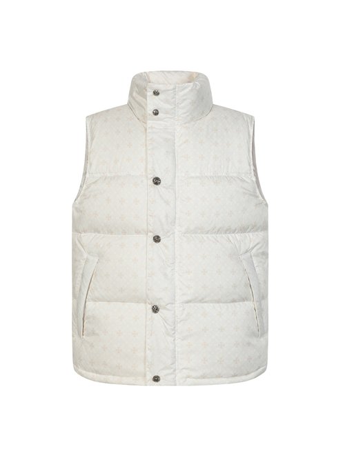 Chrome Hearts Waterproof Down Vest with Jacquard Design