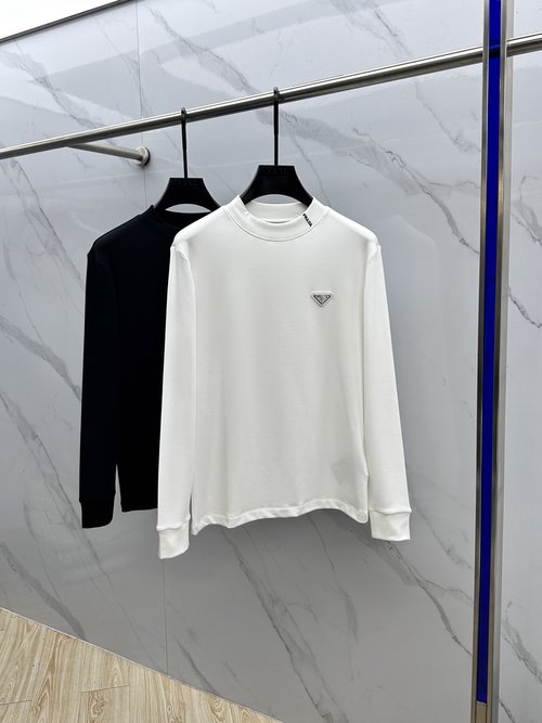 Prada Warm Long-Sleeve Base Layer with Embroidered Design