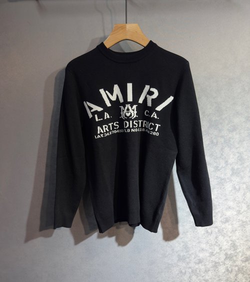 Ami High-Quality Imported Fabric Logo Sweater