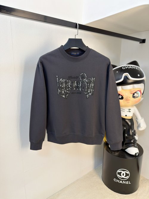 Louis Vuitton High-Quality Round-Neck Sweatshirt with Embroidery