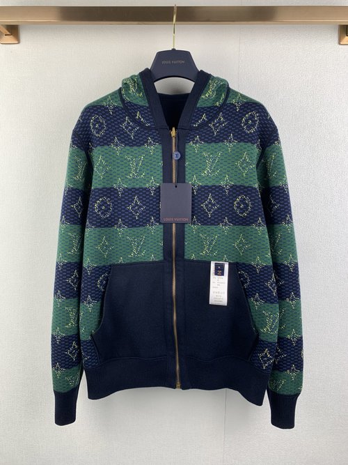 Louis Vuitton Double-Sided Hooded Knitwear for Style