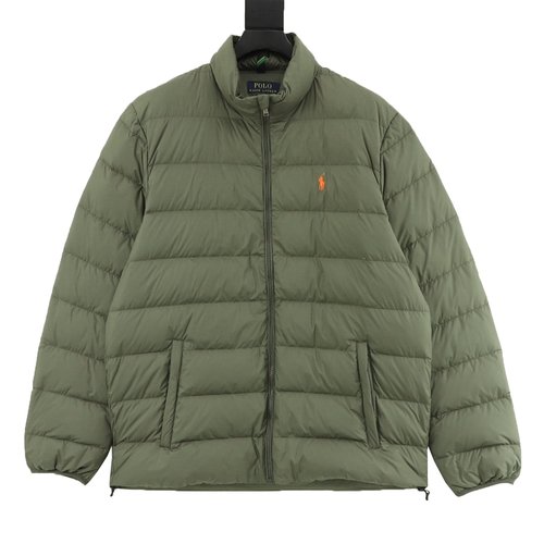 Polo Ralph Lauren Zip-up Collared Down Jacket with Storage Function