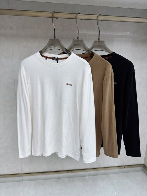 Zegna Soft and Comfortable Fleece Long-sleeved Top