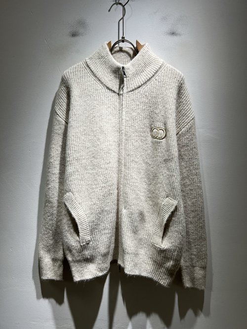 Dior Knitted Wool Cardigan with Logo Embroidery
