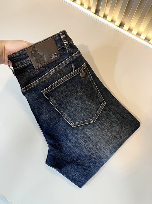 Polo Ralph Lauren Custom Denim T-shirt with Logo Embroidery