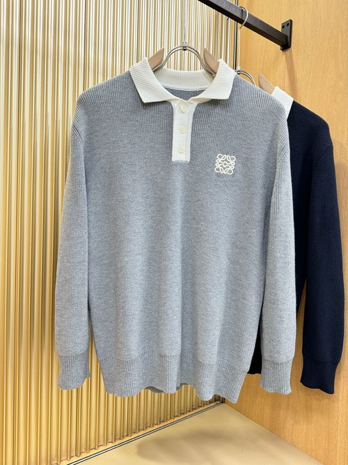 Loewe Eye-catching Logo Sweater with Comfortable Wool