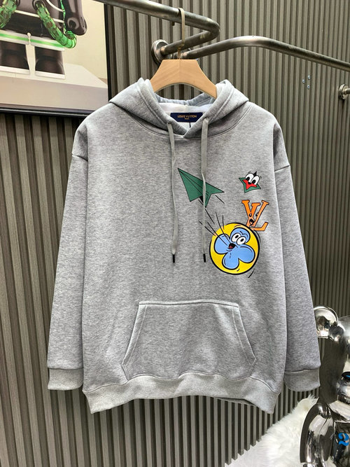 Louis Vuitton Paper Airplane Print Round Neck Sweatshirt