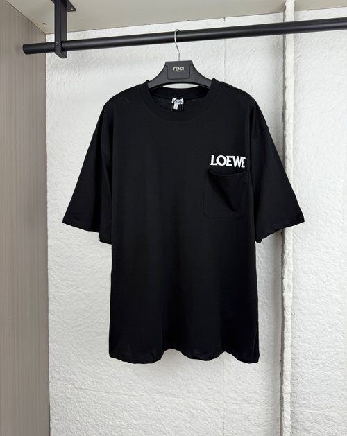 Loewe Letter Embroidered Pocket Short Sleeve T-Shirt