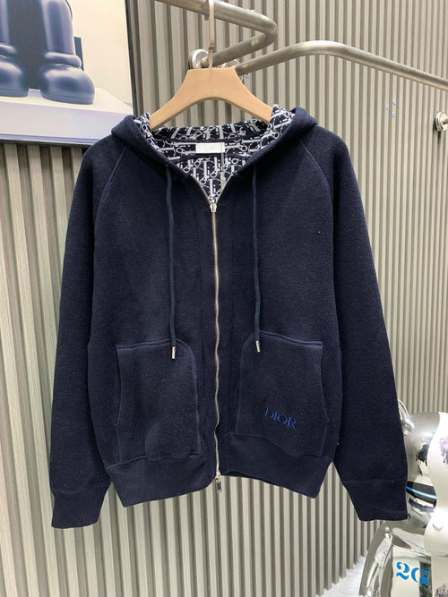 Dior Double-sided Embroidered Knit Cardigan