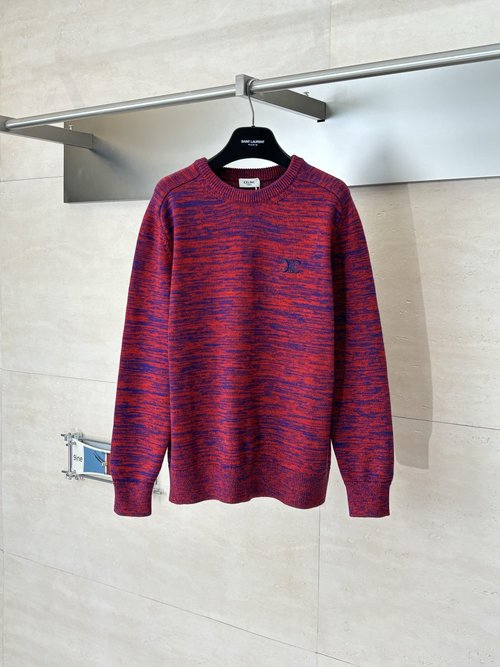 Hermes Triomphe Embroidered Knit Sweater with Color Block