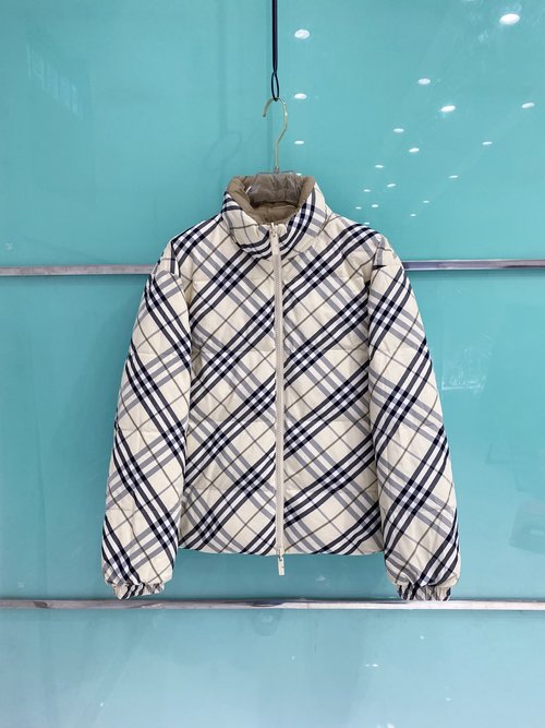 Burberry Double-faced Down Jacket with Logo Badge