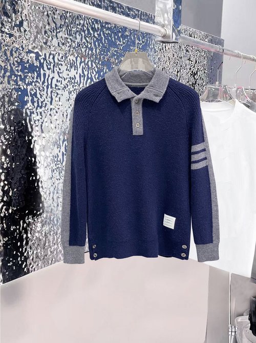 Thom Browne Knit Zippered Coat, Comfortable and Warm