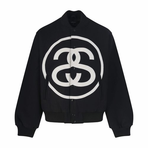 Versace Baseball Jacket with Large Logo and Warm Fabric