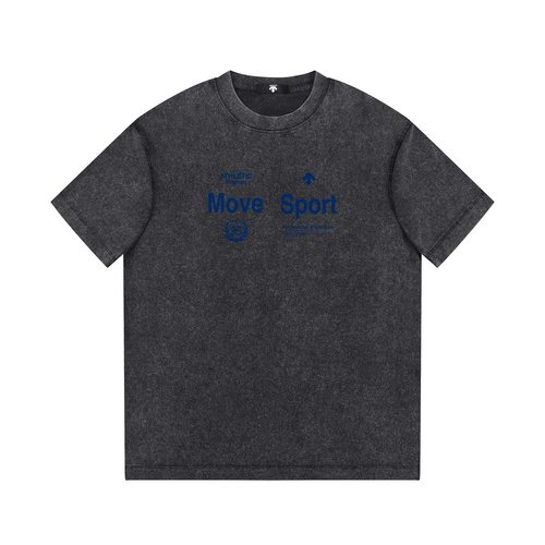 Descente Cotton Short Sleeve with Classic Letter Print