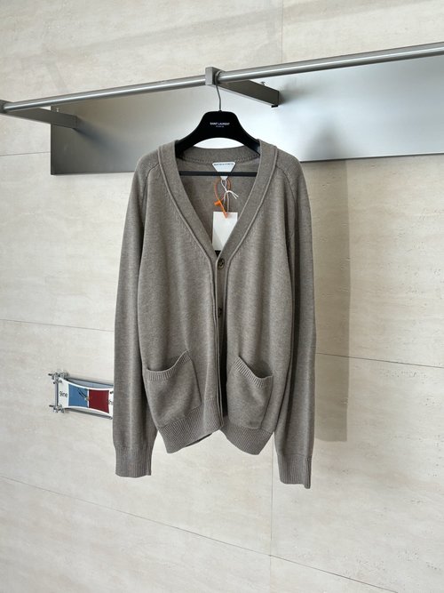 Bottega Veneta Love Knitted Leather Sweater Cardigan