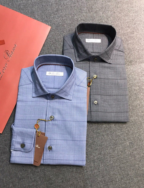 Prada Luxury Wool Blend Checked Long-Sleeve Shirt