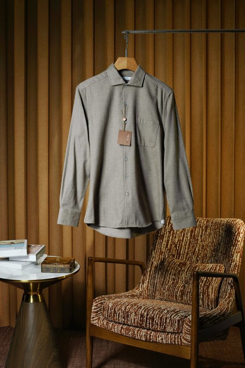 Prada Premium Italian-Crafted Long-Sleeve Cotton Shirt