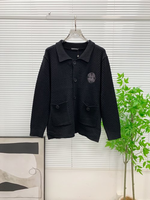 Thom Browne Black Knit Jacket with Logo and Horse Design