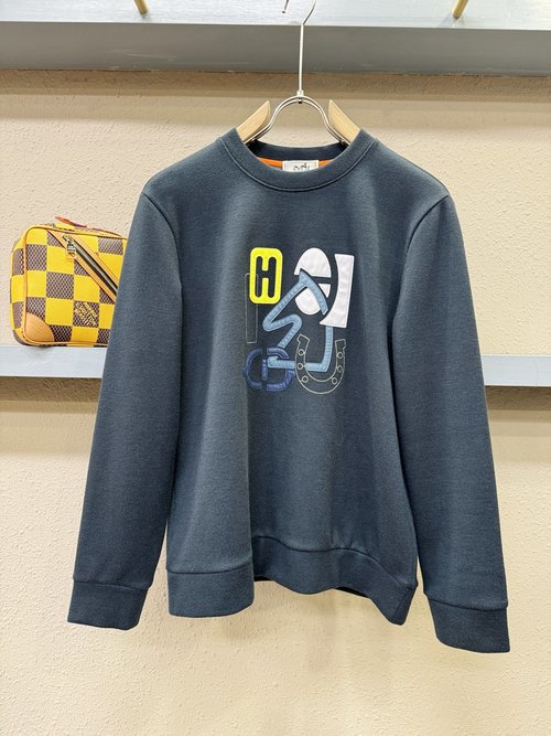 Hermes Classic Logo Wool Long-sleeved Sweatshirt