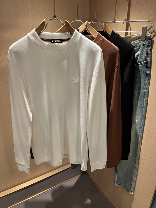 Zegna Comfortable and Stylish Long-Sleeved Cotton Underwear