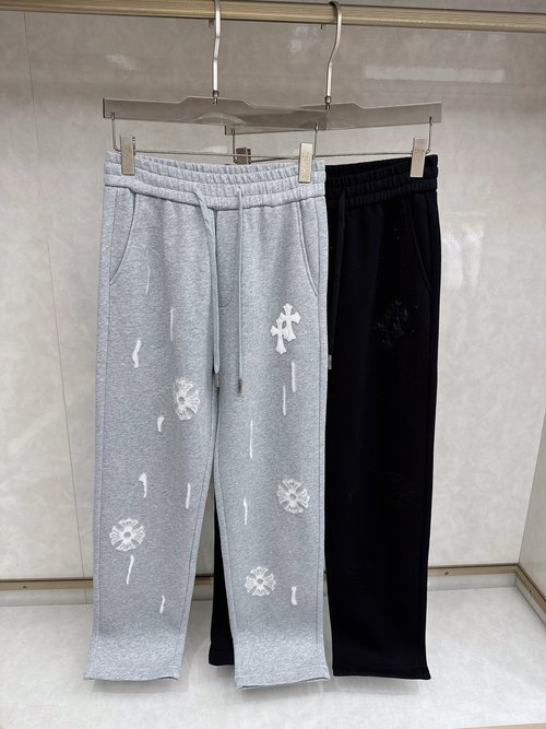 Chrome Hearts New Casual Pants with Classic Logo, High Comfort