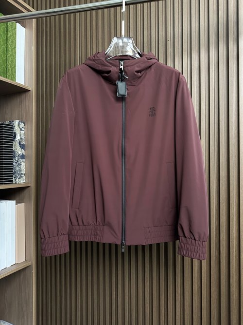 Loewe Lightweight Angola Red Down Jacket with Hood