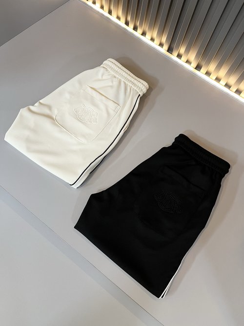 Dior Elastic Waist Drawstring Casual Trousers