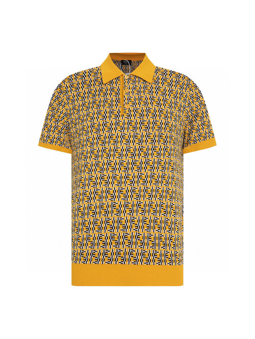 Fendi Double F Jacquard Knitted Short Sleeve