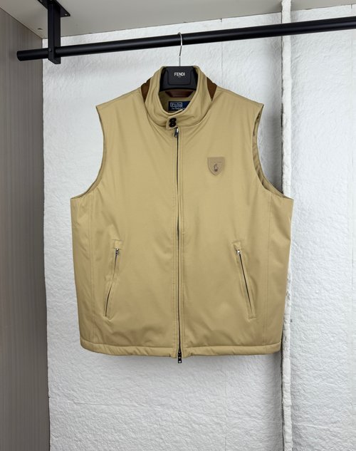 Polo Ralph Lauren Leather Logo Patch Vest