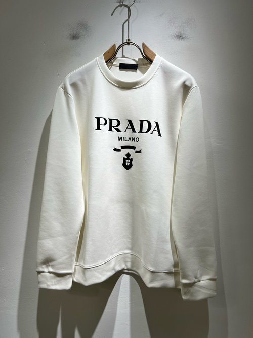 Prada Exclusive Logo Printed Pure Cotton Sweatshirt