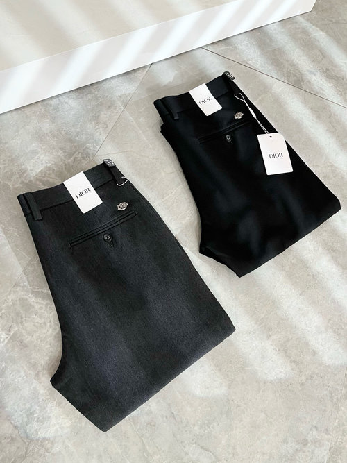 Dior Comfortable Blended Fabric All-Match Dress Pants