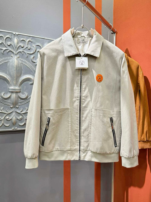 Hermes Luxury Italian Fabric Jacket with Custom Accessories