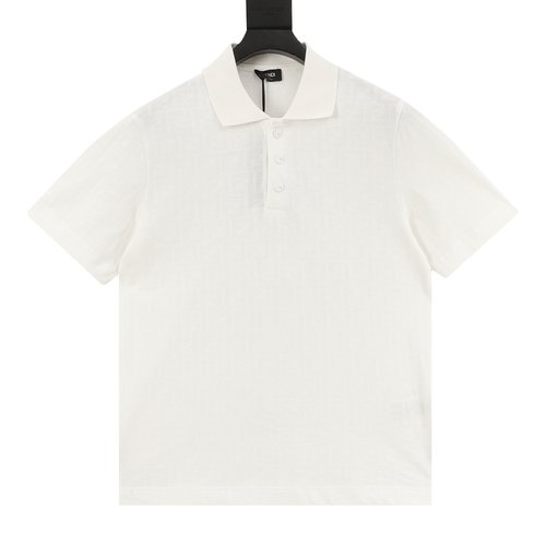 Fendi FF Jacquard Short-Sleeve Polo Shirt