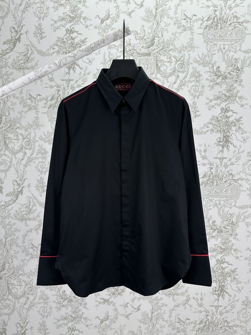 Gucci New Spliced Shirt with Pointed Collar
