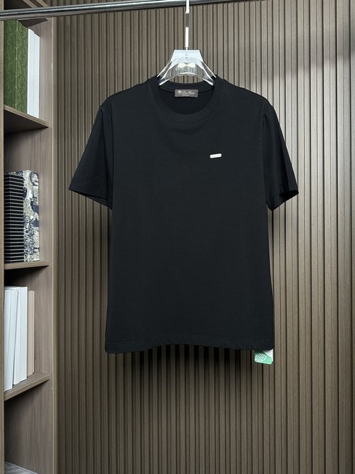 Loro Piana Soft and Durable Modal-Cotton Blend T-Shirt in Black, White, or Blue