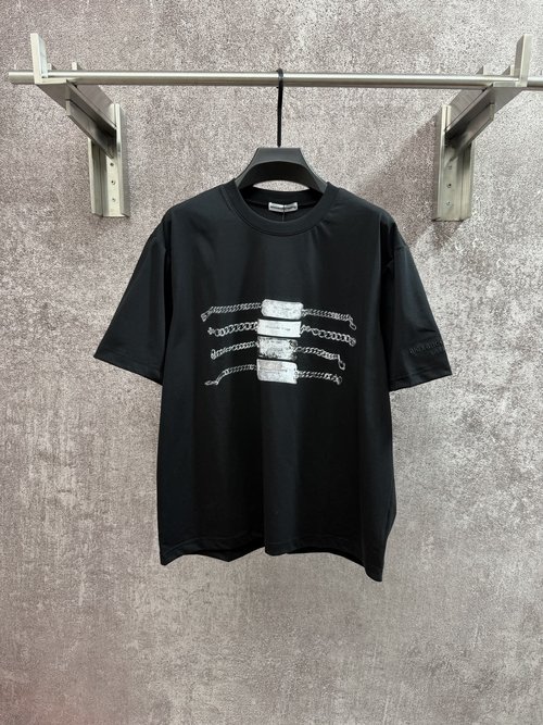 Alexander Wang Chain-Printed Short-Sleeve T-Shirt