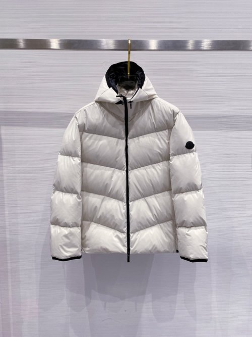 Moncler Detachable Hood Down Jacket with Embroidered Logo