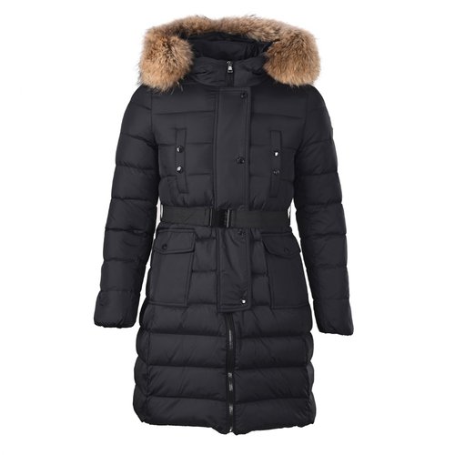 Moncler Long Matt Down Jacket with Big Pockets