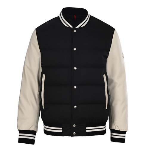 Moncler Leather Trimmed Down Jacket with NFC