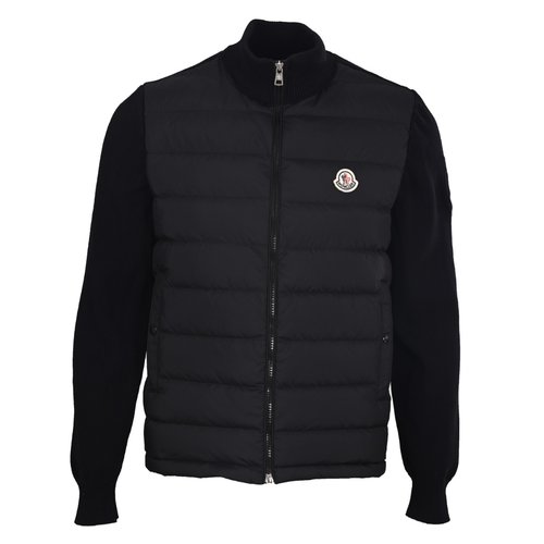 Moncler Knitted Spliced Down Jacket, Warm and Stylish