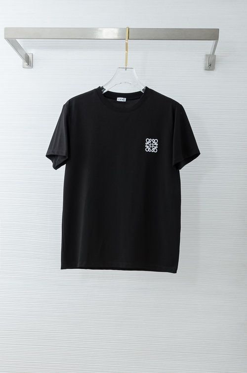 Loewe Pure Solid - Color Round Neck Short - Sleeve T - Shirt of Fine Quality