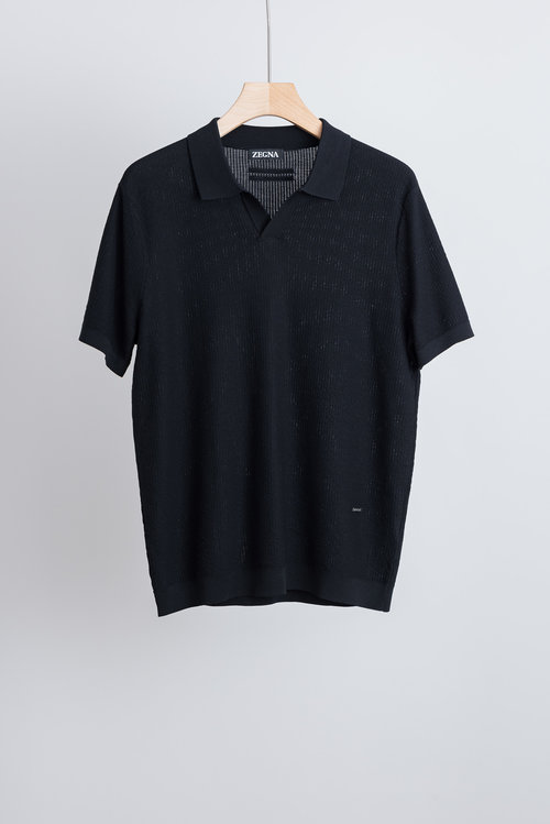 Zegna Soft and Smooth Short - Sleeve Knitted Shirt