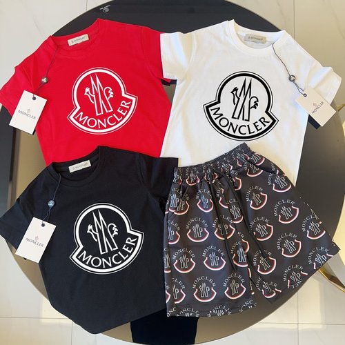 Moncler Unisex Kids Cotton Outfit Set Comfortable Stylish 