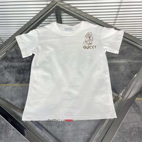 Gucci High-end Unisex Kids Cotton T-Shirt (Comfortable & Stylish)