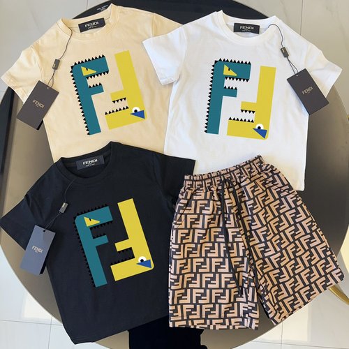 Fendi Unisex Kids Premium Cotton Set Comfy & Stylish
