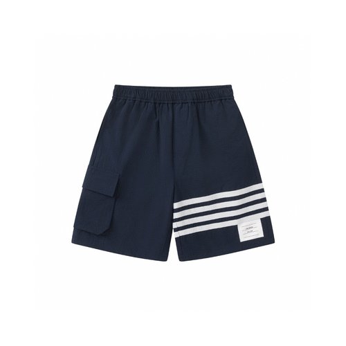 Thom Bn Kids Lightweight Quick-Dry Cargo Shorts with 4 Stripes