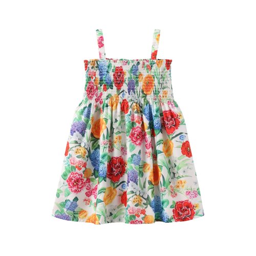 D & G Girls High-End Wisteria Sling Dress Pure Cotton