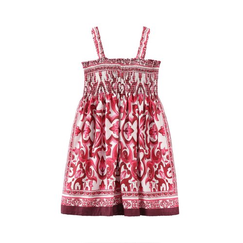 D & G High-End Girls Floral Print Cotton Sundress