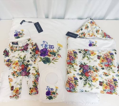 D & G Unisex Baby 5-Piece Romper Set, Premium Cotton, Spring/Fall